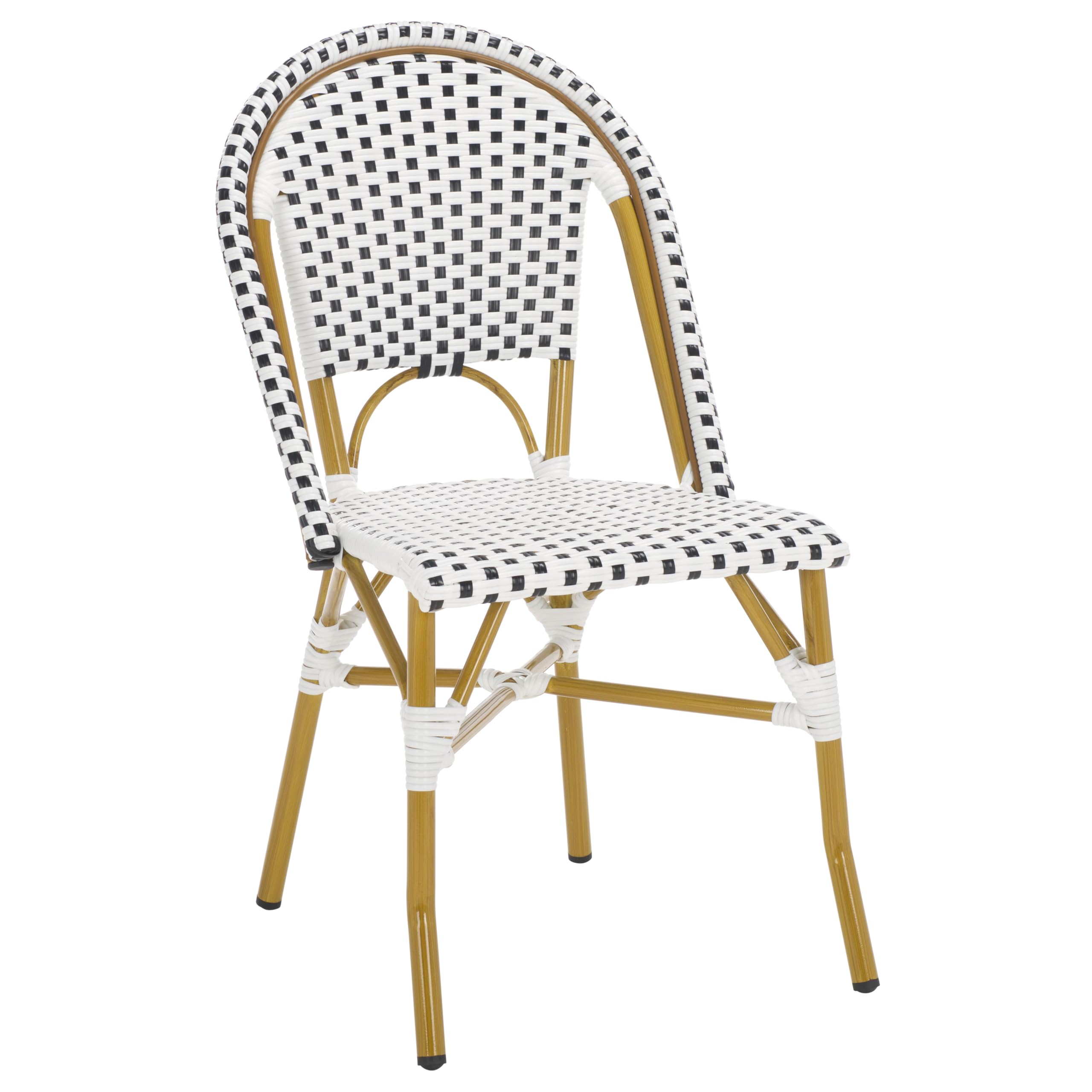 Safavieh Home Collection Hooper Indoor-Outdoor Stacking Side Chairs | Grey & White | Set of 2