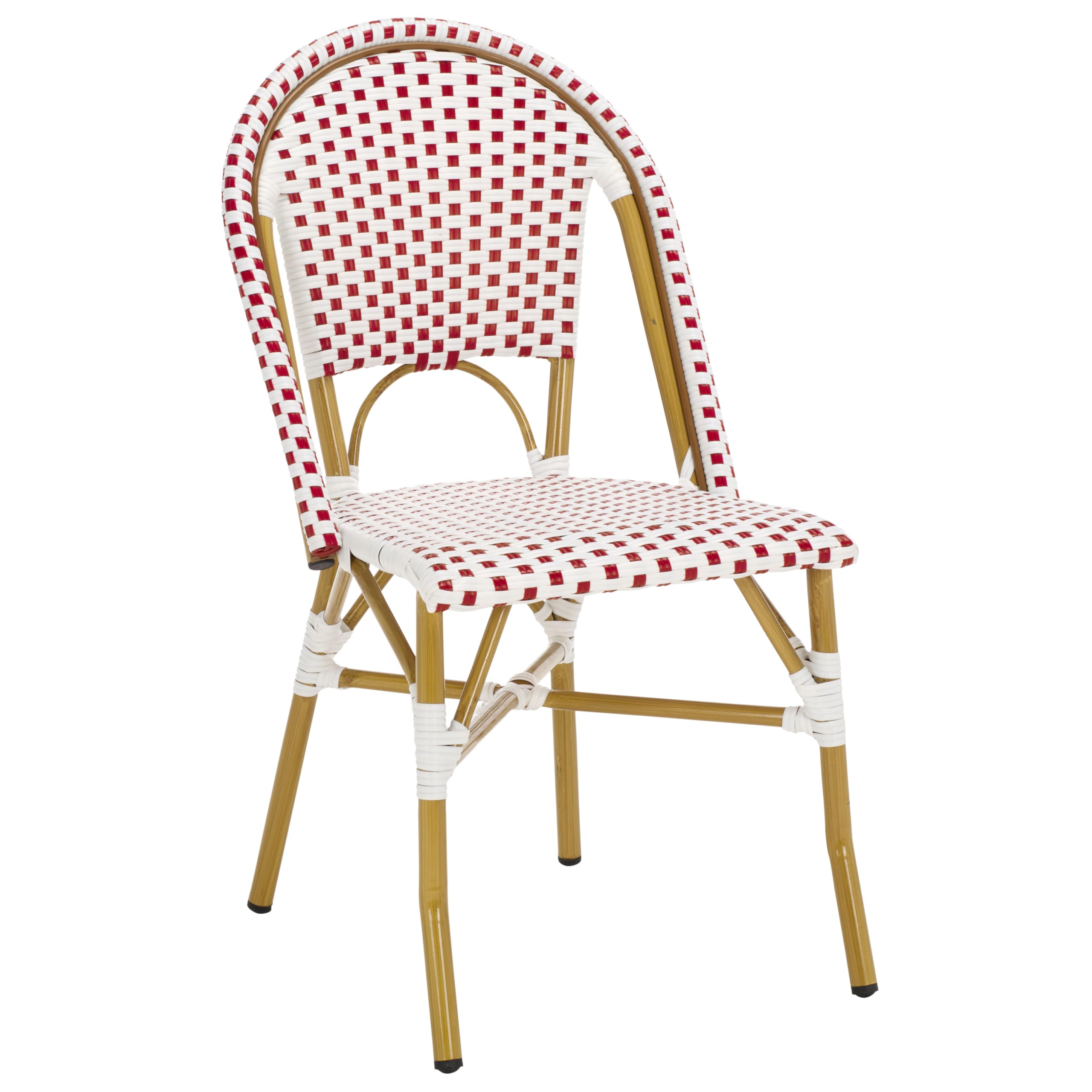 Safavieh Home Collection Hooper Indoor-Outdoor Stacking Side Chairs | Grey & White | Set of 2