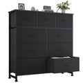 OLIXIS 9 Drawers Storage Organizers Units, Closet Organizers and Storage for Clothes, Fabric Storage Drawer for Living Room, Chest of Dresser in 39.4" D x 11.8" W x 39.9" H, Black