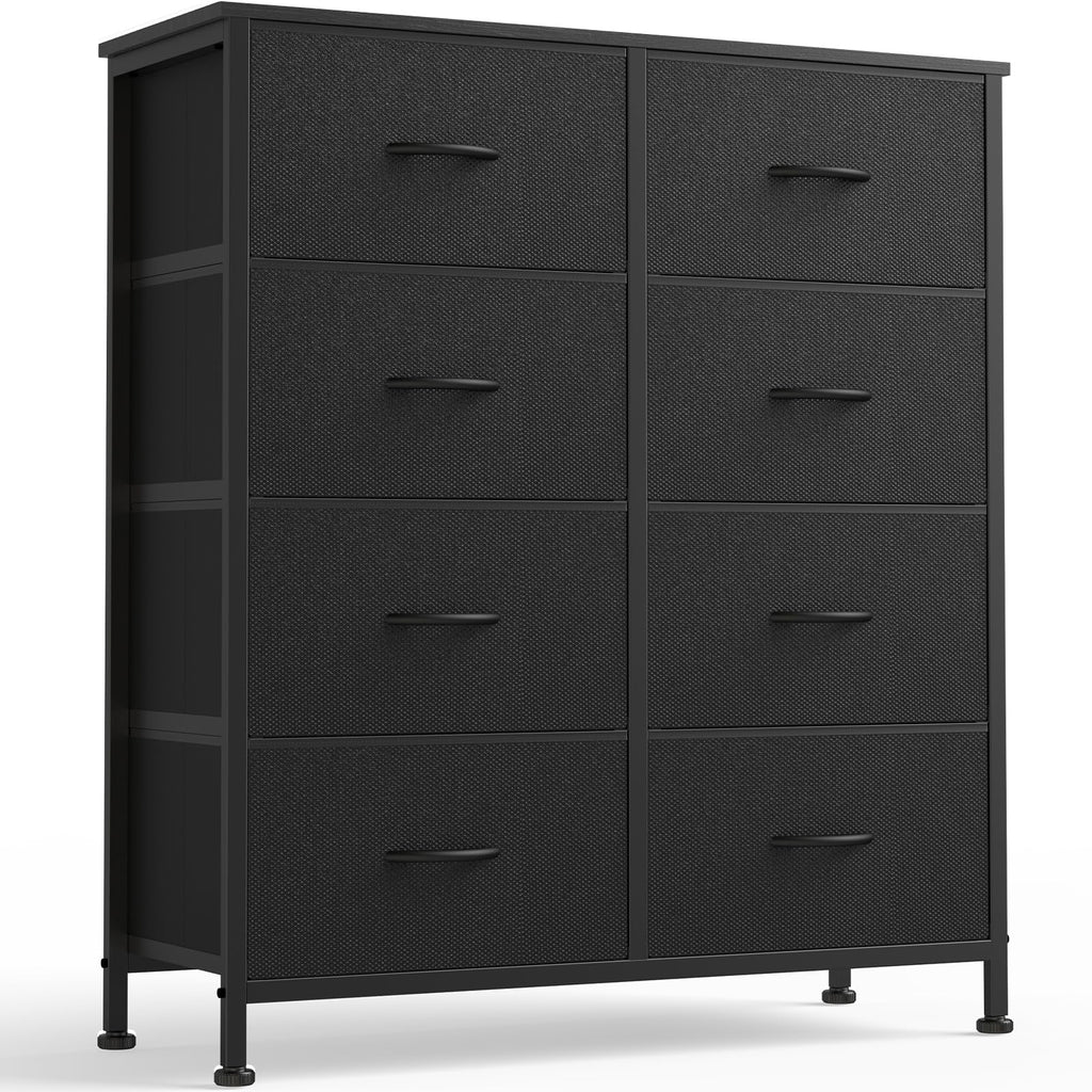 OLIXIS 9 Drawers Storage Organizers Units, Closet Organizers and Storage for Clothes, Fabric Storage Drawer for Living Room, Chest of Dresser in 39.4" D x 11.8" W x 39.9" H, Black