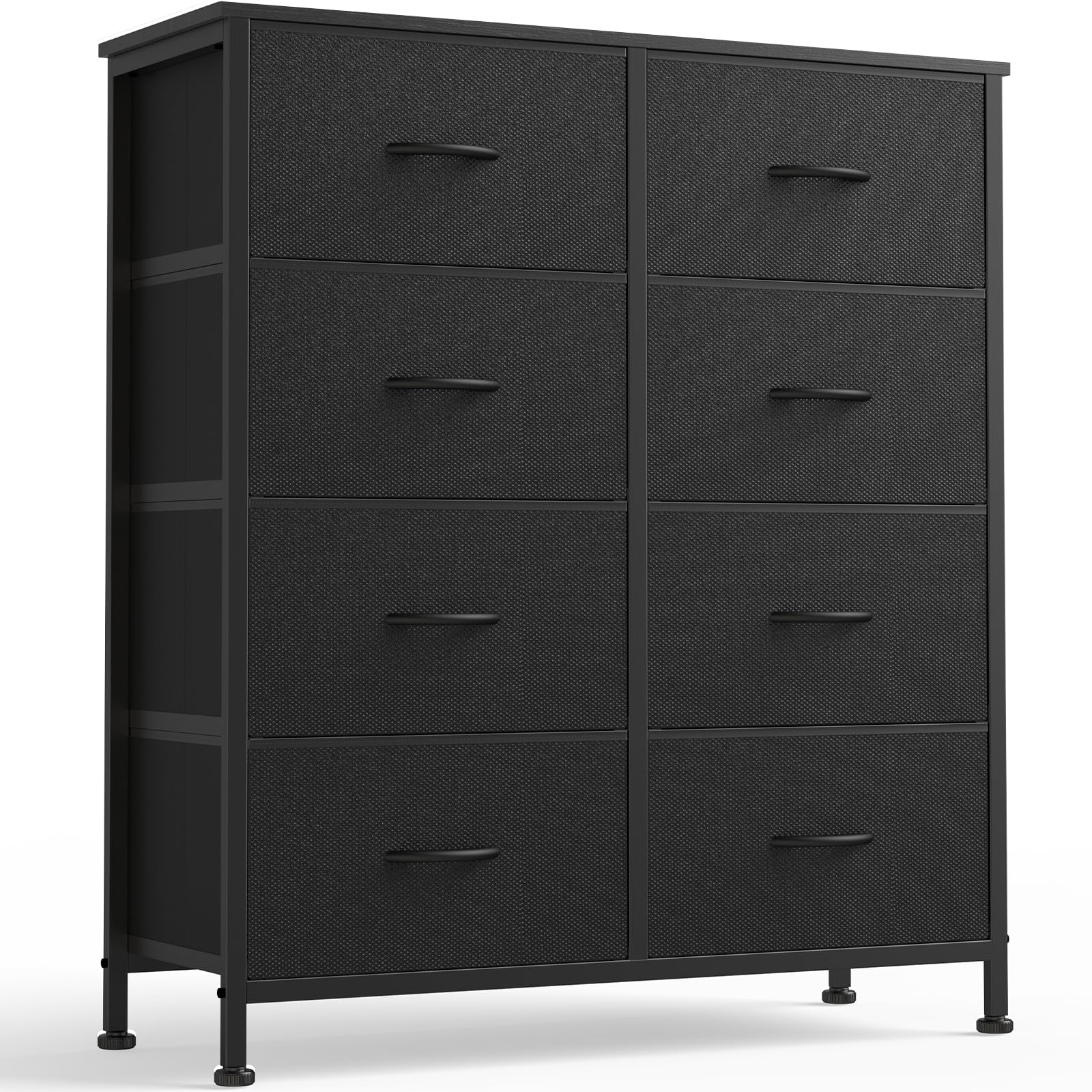 OLIXIS 9 Drawers Storage Organizers Units, Closet Organizers and Storage for Clothes, Fabric Storage Drawer for Living Room, Chest of Dresser in 39.4" D x 11.8" W x 39.9" H, Black