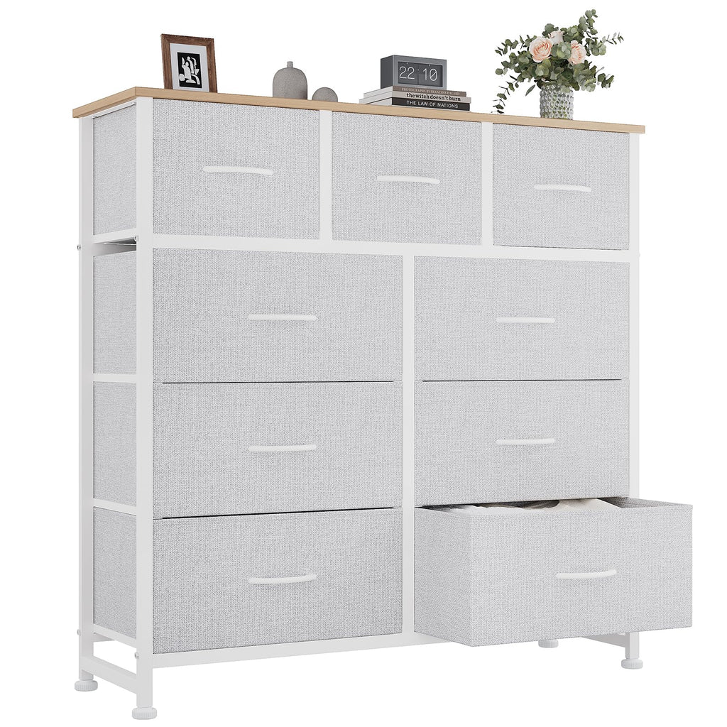 OLIXIS 9 Drawers Storage Organizers Units, Closet Organizers and Storage for Clothes, Fabric Storage Drawer for Living Room, Chest of Dresser in 39.4" D x 11.8" W x 39.9" H, Black