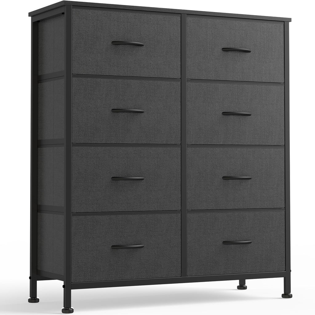 OLIXIS 9 Drawers Storage Organizers Units, Closet Organizers and Storage for Clothes, Fabric Storage Drawer for Living Room, Chest of Dresser in 39.4" D x 11.8" W x 39.9" H, Black