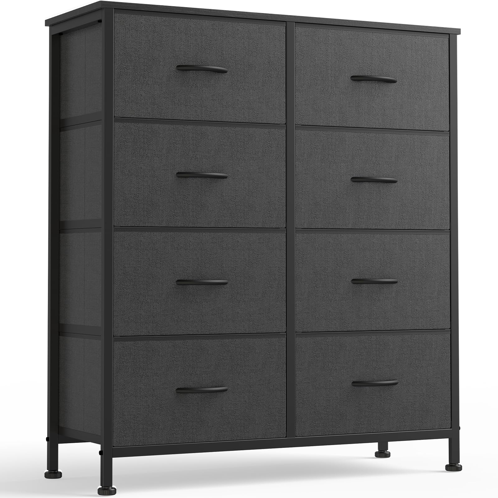 OLIXIS 9 Drawers Storage Organizers Units, Closet Organizers and Storage for Clothes, Fabric Storage Drawer for Living Room, Chest of Dresser in 39.4" D x 11.8" W x 39.9" H, Black